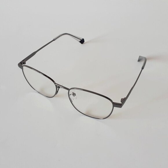 NWOT Polaroid gunmetal charcoal grey glasses with magnetic clip on lenses - Picture 9 of 10